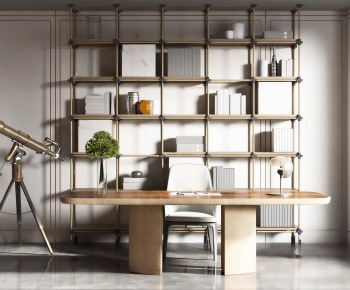 Modern Computer Desk And Chair-ID:171940335