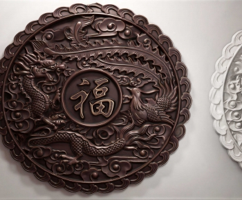 European Style Plaster Carved Top Plate-ID:914691939