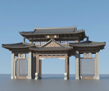 Chinese Style Ancient Architectural Buildings-ID:496640281