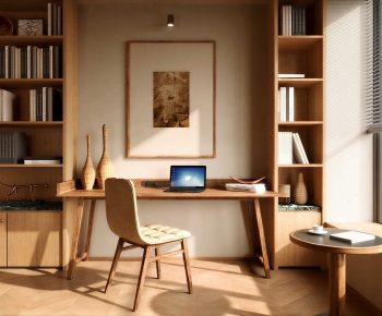 Nordic Style Computer Desk And Chair-ID:554440038