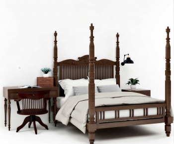 American Style Double Bed-ID:949189717