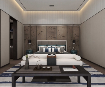 New Chinese Style Bedroom-ID:698857079