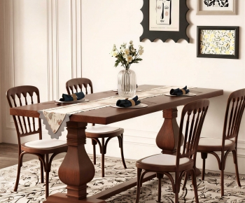 European Style Dining Table And Chairs-ID:651422985