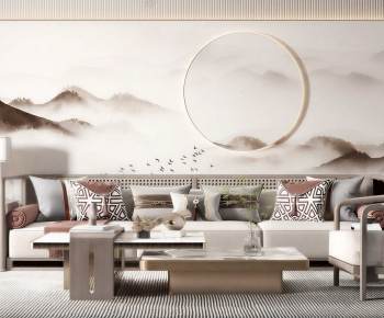 New Chinese Style Sofa Combination-ID:685310477