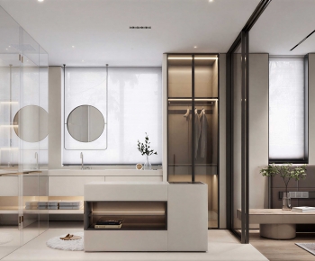 Modern Clothes Storage Area-ID:116566908