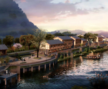 New Chinese Style Park Landscape-ID:805828096