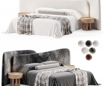 Modern Double Bed-ID:741118912