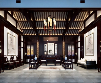 Chinese Style A Living Room-ID:280102975