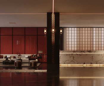 New Chinese Style Office Living Room-ID:408745058