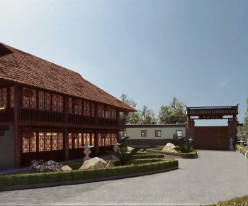 Chinese Style Ancient Architectural Buildings-ID:943897011