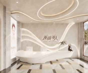 Modern Office Reception Desk-ID:620364903