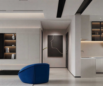 Modern A Living Room-ID:892592913