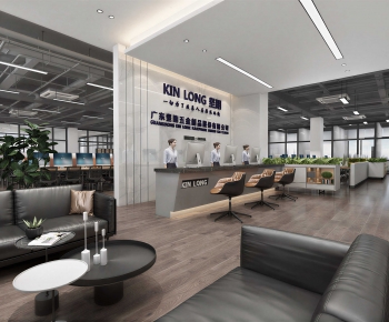 Modern Office Reception Desk-ID:703408965
