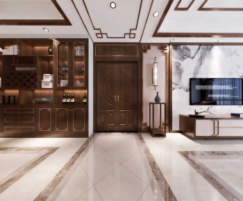 New Chinese Style A Living Room-ID:414114003