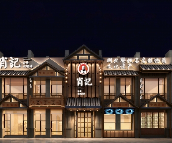 New Chinese Style Facade Element-ID:238781933