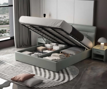 Modern Double Bed-ID:620949982
