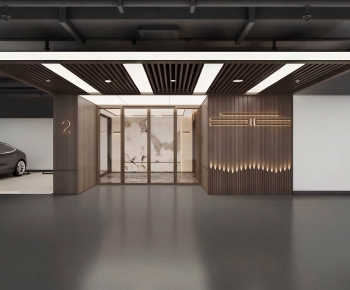 Modern Underground Parking Lot-ID:513200045