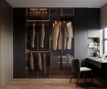 Modern Clothes Storage Area-ID:968844898