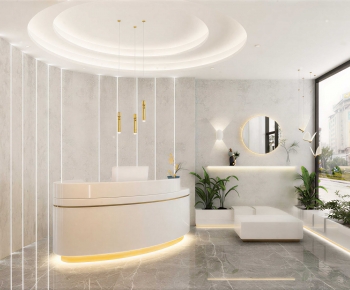 Modern Office Reception Desk-ID:929186113