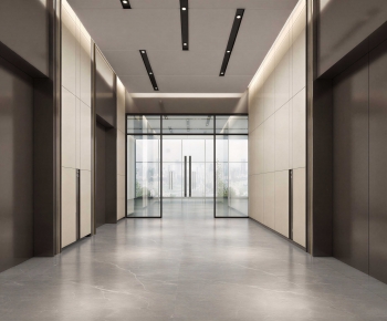 Modern Office Elevator Hall-ID:656797898