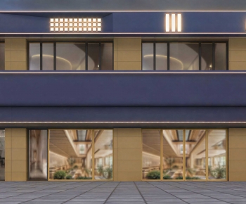 Modern Facade Element-ID:690639081
