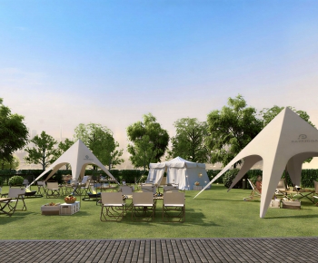 Modern Park Landscape-ID:740747932