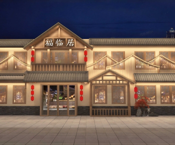 New Chinese Style Facade Element-ID:828617106