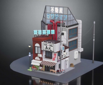 Modern New Chinese Style Cartoon House-ID:640539886
