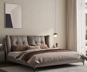 Modern Double Bed-ID:340418106