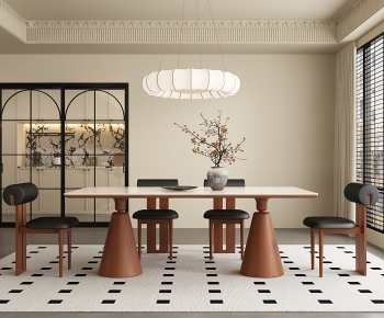 French Style Dining Table And Chairs-ID:964009874