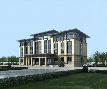 New Chinese Style Building Appearance-ID:611773012