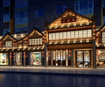 New Chinese Style Building Appearance-ID:669260987