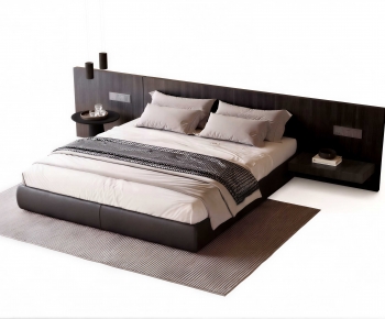 Modern Double Bed-ID:612365013