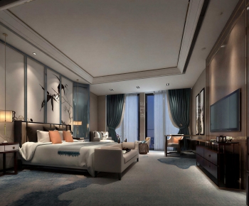 New Chinese Style Bedroom-ID:539654025