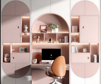 Modern Computer Desk And Chair-ID:766922956