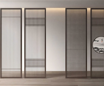 New Chinese Style Wooden Screen Partition-ID:741059881
