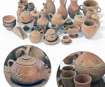 Wabi-sabi Style Clay Pot-ID:843050008