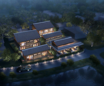 Modern Architectural Bird's-eye View Planning-ID:517297987