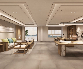 New Chinese Style A Living Room-ID:503906019