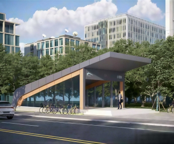 Modern Building Appearance-ID:349580055