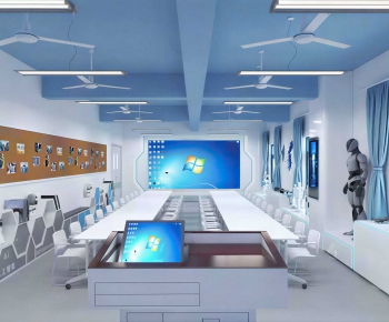 Modern School Classrooms-ID:684957989