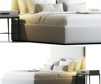 Modern Double Bed-ID:409374005