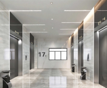 Modern Office Elevator Hall-ID:574789025