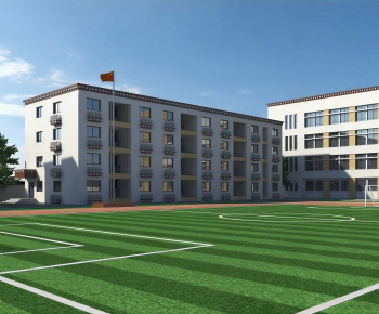 Modern School Building-ID:800494919