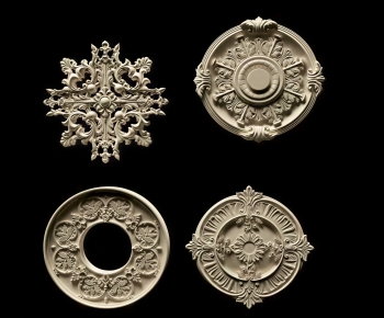European Style Plaster Carved Top Plate-ID:306839933