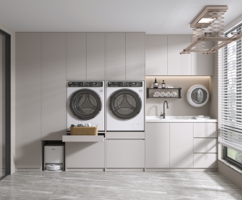 Modern Balcony Laundry Room-ID:103170929