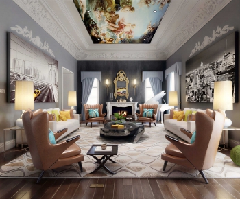 Modern A Living Room-ID:800321135
