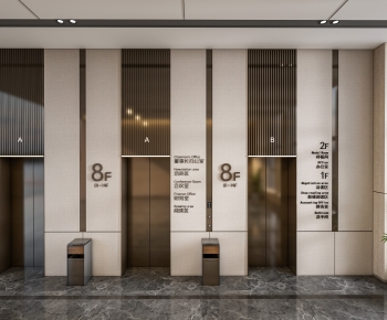Modern Corridor/elevator Hall-ID:107711086