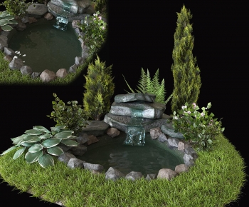 Japanese Style Rockery Waterscape-ID:224978928