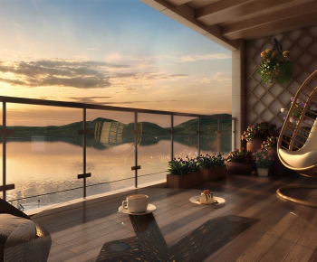 Modern Leisure Balcony-ID:688644896